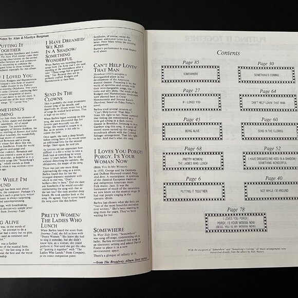 BARBRA STREISAND SONGBOOK | SHEET MUSIC - The Broadway Album Piano Vocal Guitar - Picture 2 of 3